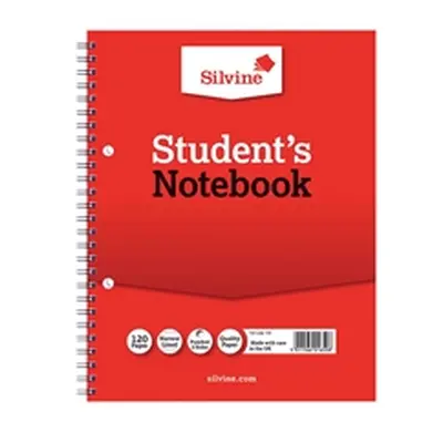 Silvine Feint Ruled Student's Notebook 120 Pages 229x178mm (12 Pack)