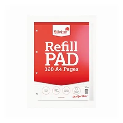 Silvine Refill Pad 320 Pages Ruled Margin Punched 4 Holes A4 (Pack 3)