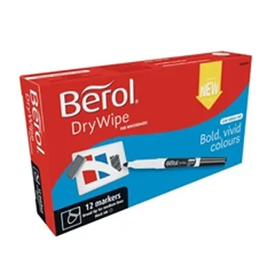 Berol Drywipe Pen Broad Black (12 Pack) 1984894