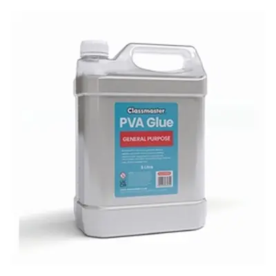 Classmaster White Washable Red Label PVA Glue 5L Bottle Screw Cap