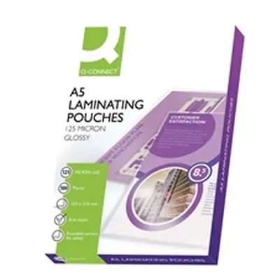 Q-Connect A5 Laminating Pouch 250 Micron Gloss (Pack of 100) - KF04108