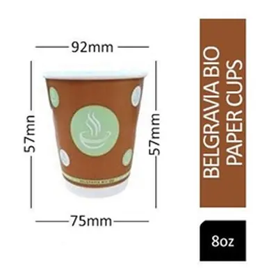 Belgravia 8oz Bio Double Walled Cups 25's - PACK (20)