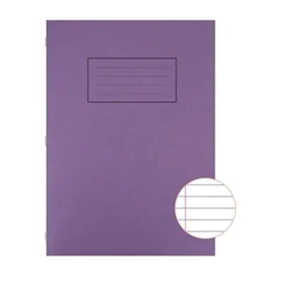 Silvine Exercise Book A4 Ruled with Margin Purple (10 Pack) EX111