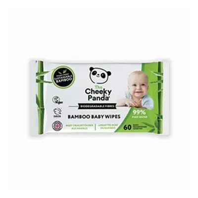 Cheeky Panda Biodegradable Bamboo Baby Wipes Pack 60 Wipes (Pack 12)