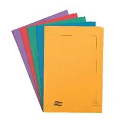 Europa Square Cut Folder 300 micron Foolscap Assorted (50 Pack)