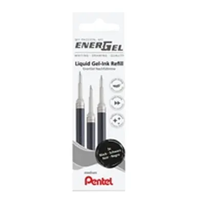 Pentel EnerGel Refill Wallet Black (Pack of 3) LR7-3A