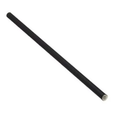 Paper Straw 200mm x 6mm Black (Pack of 5000) D22013