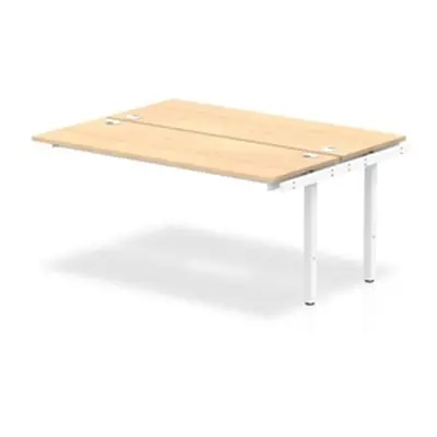 Impulse Bench B2B Ext Kit 1600 White Frame Office Bench Desk Maple