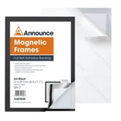 Announce Magnetic Frame A4 Black (2 Pack) AA01846