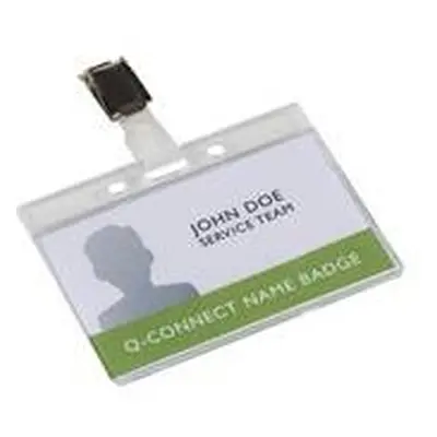 Q-Connect Rigid Credit Card Sized Name Badge Holder and - KF14148