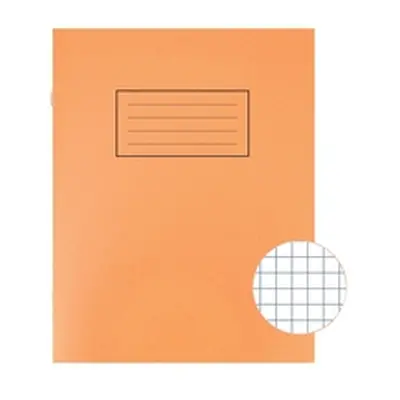 Silvine Exercise Book 229 x 178mm 5mm Squares Orange (10 Pack)