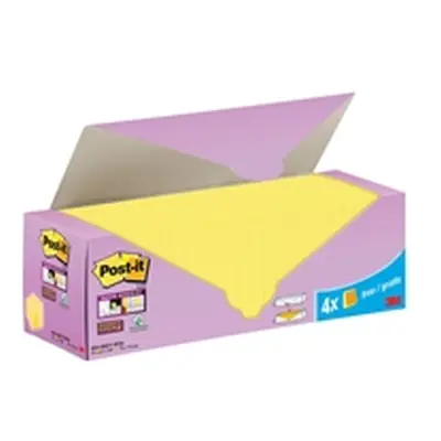 Post-it Super Sticky Notes Canary Yellow Cabinet 76x76mm (24 Pack)