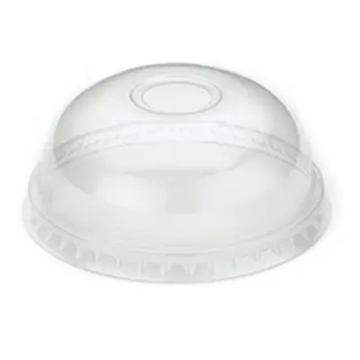 Domed Lid with Hole Recyclable PET 9oz (Pack of 2000) R10052