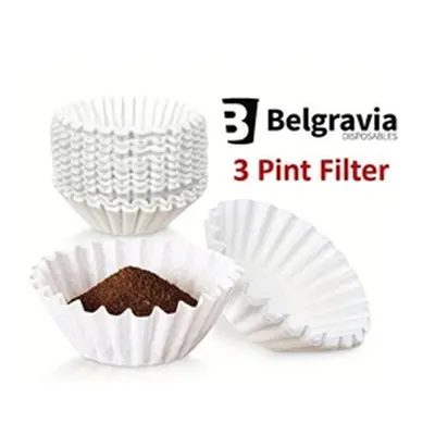 Belgravia White 3 Pint Fluted Filter Pap