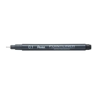 Pentel Pointliner Pigment Liner 0.1mm Black (Pack of 12) S20P-1A