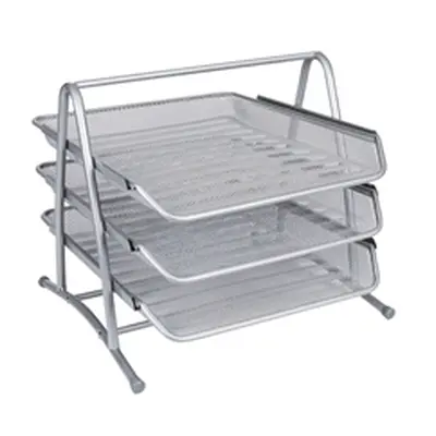 Q-Connect 3 Tier Letter Tray Silver Ref KF00822