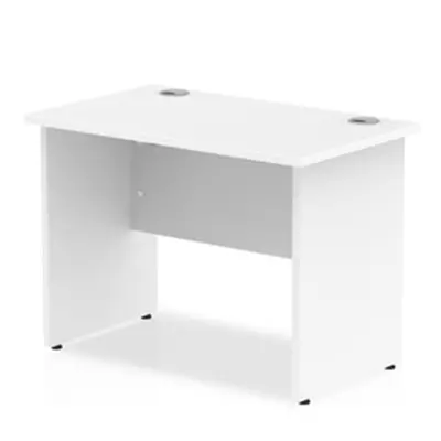 Impulse 1000/600 Rectangle Panel End Leg Desk White - MI002245