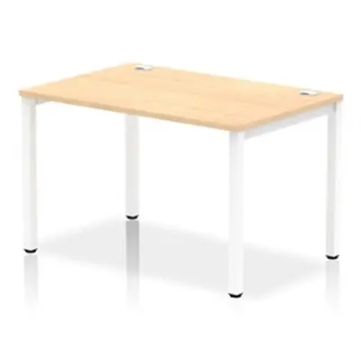 Impulse Bench Single Row 1200 White Frame Office Bench Desk Maple