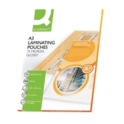 Q-Connect A3 2x75 Micron Laminating Pouches (Pack of 100) KF11413