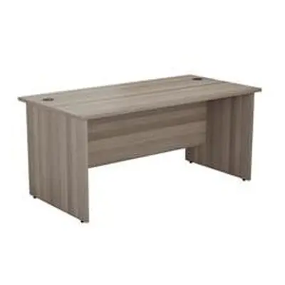 Mezzo Panel 1600 Rectangular Panel Workstation Grey Oak - PAN1680RECGO