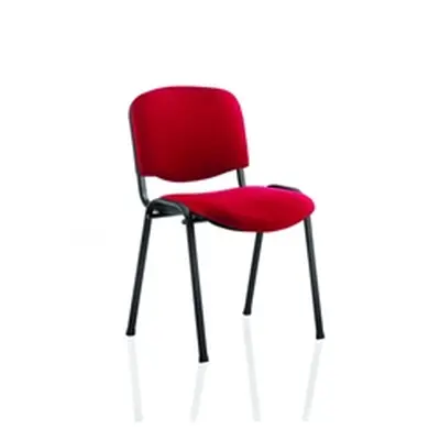 ISO Stacking Chair Stackable Pre-assembled Fabric Red - BR000064