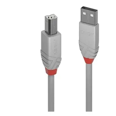 Lindy Anthra Line USB 2.0 Type A to B Cable 3m Grey 36684