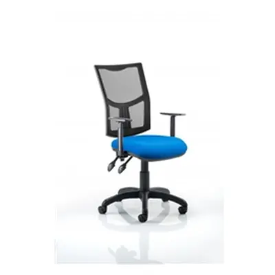 Eclipse II Task Operator Chair With Black Mesh Back Blue Fabr