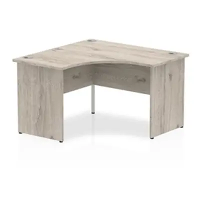 Impulse 1200mm Corner Desk Grey Oak Top Panel End Leg