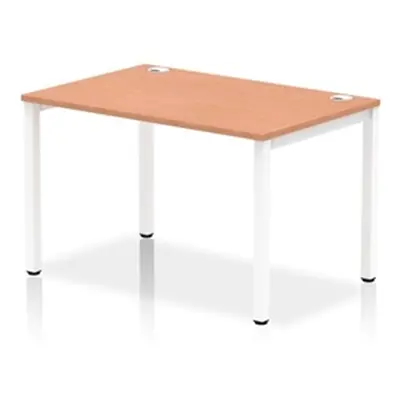 Impulse Bench Single Row 1200 White Frame Office Bench Desk Beech