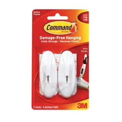 3M Command Medium Wire Hooks With Command Strips