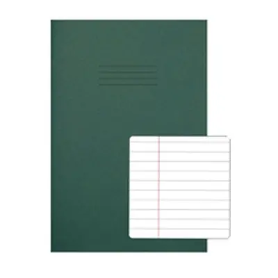 Rhino Exercise Book 8mm Ruled 80P A4 Dark Green (Pack of 50) VC48432