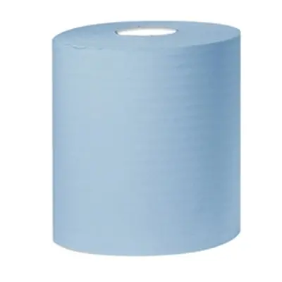 2Work 2-Ply Centrefeed Roll 150m Blue (6 Pack) KF03805