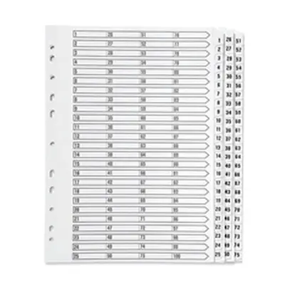 Q-Connect 1-75 Index Multi-Punched Reinforced Board Clear - KF97058