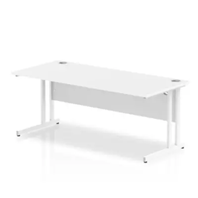 Impulse 1800/800 Rectangle White Cantilever Leg Desk White - MI002194