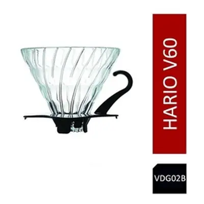 Hario V60 Glass Coffee Dripper Black Size 02 VDG-02B