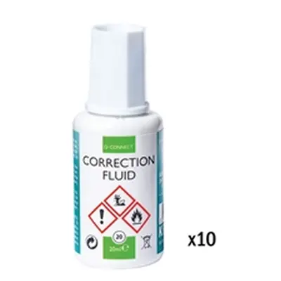 Q-Connect Correction Fluid 20ml (10 Pack) KF10507Q