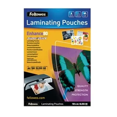 Fellowes Super Quick A4 Laminating Pouches 160 Micron (100 Pack)