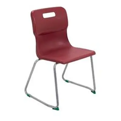 Titan Skid Base Chair Size 5 - 430mm Seat Height - Burgundy - T25-BU