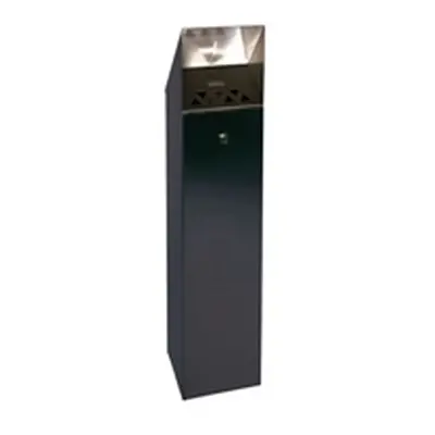 Black Hooded Top 6.6 Litre Cigarette Ash Tower Bin