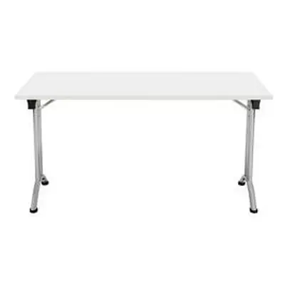 Allegro Folding Table 1400x700 Silver Frame White top Ref OUFT1470SVWH