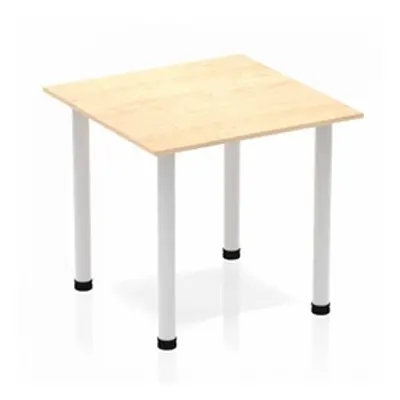 Impulse Square Table 800 Maple Post Leg Silver - BF00209