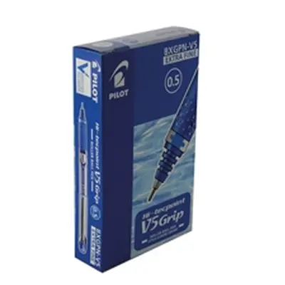 Pilot V5 Grip Liquid Ink Rollerball Blue Pen 0.3mm Line (12 Pack)