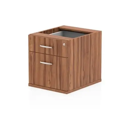 Impulse Fixed Pedestal 2 Drawer Walnut - I001639