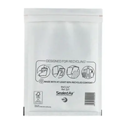 Mail Lite Bubble Postal Bag White D1-180x260 Pack of 100 101098082