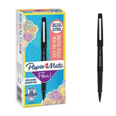 Paper Mate Fine Line Marker 0.8mm Line Black [Pack 12] S0190973