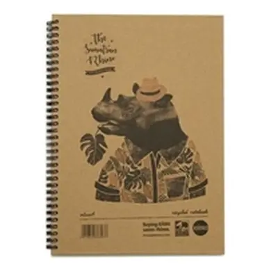 Rhino Recycled Wirebound Notebook 160 Pages 8mm Ruled A4 (Pack of 5)