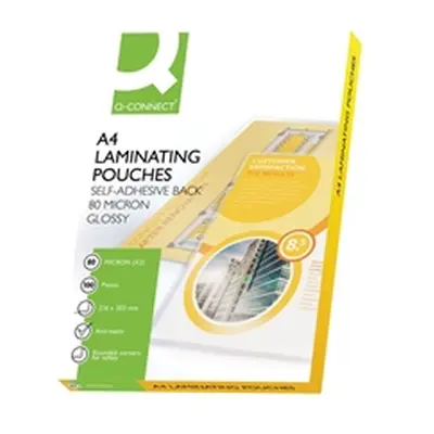 Q-Connect A4 2x80 Micron Adhesive Laminating Pouches Pack 100 KF11414