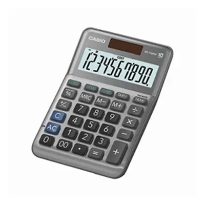 Casio MS-100FM 10 Digit Desktop Calculator Silver MS-100FM-WA-UP