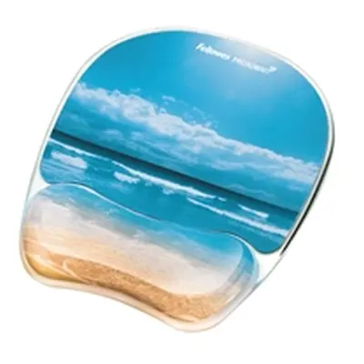 Fellowes Mousepad Wrist Support Sandy Beach Design 9179301