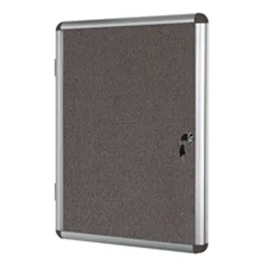 Bi-Office Enclore Lockable Case Aluminium Frame Grey Felt 1160x981mm